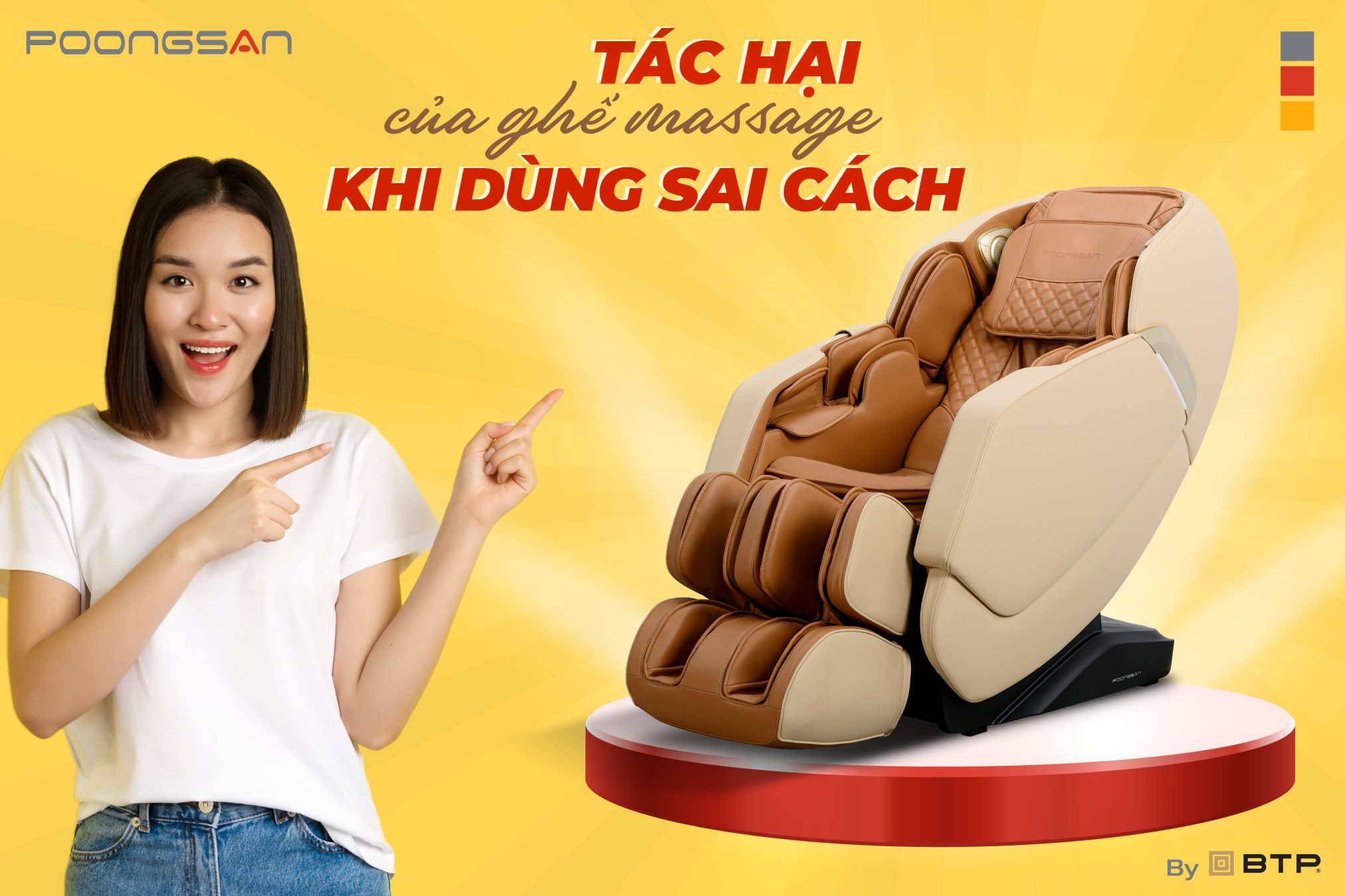 Tác hại của ghế massage khi sử dụng sai cách bạn cần biết